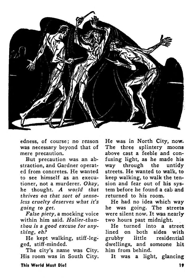Emsh, This World Must Die! by Ivar Jorgenson (Robert Silverberg), Science Fiction Adventures 57-08, p.35.