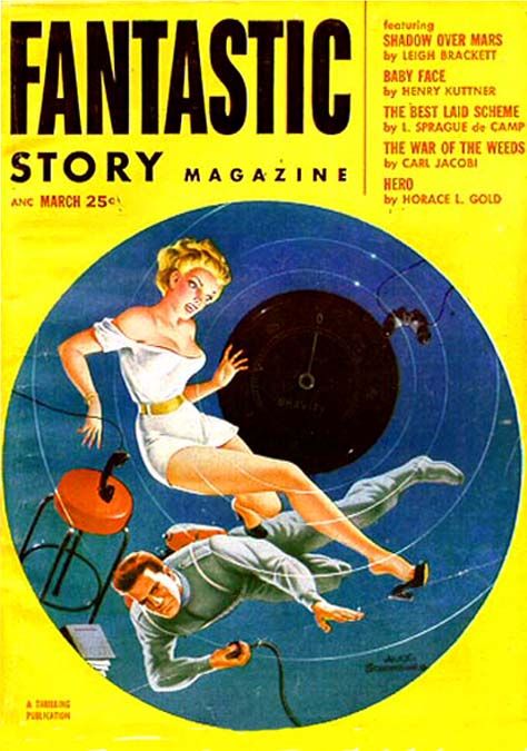 Nice color except at the tape job.Earle Bergey, Fantastic Story Quarterly 51-Winter.