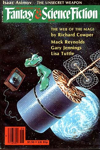 Leo & Diane Dillon, F&SF 73-03, illustrating The Deathbird by Harlan Ellison, a Nebula nominee for Best Novelette.