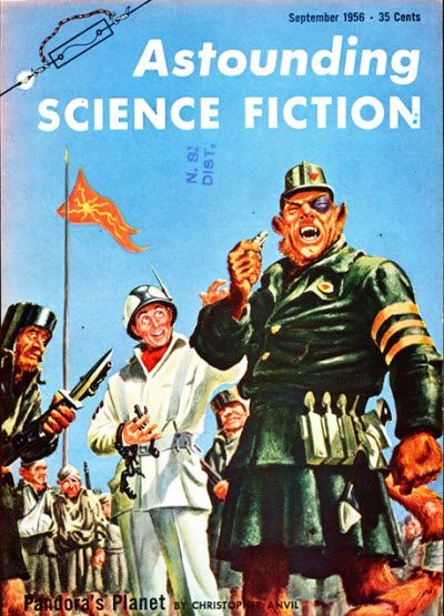 Kelly Freas, ASF 54-08, They'd Rather Be Right by Mark Clifton and Frank Kelly. This story won a Hugo but IMO wasn't very good.