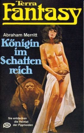 Unknown artist, Les Habitants du Mirage by A. Merritt. This looks more appropriate for 7 Footprints to Satan.