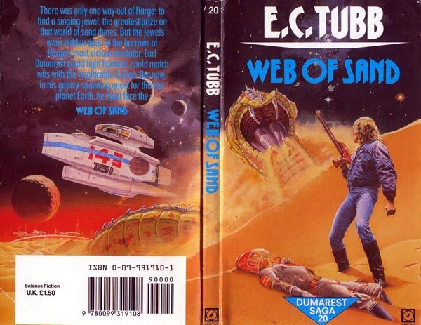 #20 Fred Gambino, Web of Sand, 1983. Wallace & Harbottle attribute the cover to Blas Gallego but the painting has the initials FJG in the lower left as seen with others by Fred Gambino.