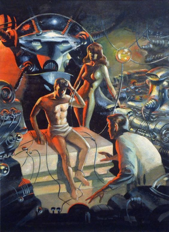 Wally Wood, cover art for The Forever Machine by Robert Clifton & Frank Riley, Galaxy SF Novel, 1958.