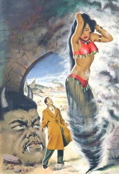 Uncredited artist, Gateway to Elsewhere by Murray Leinster, 1954. Originally published as Journey to Barkut, a serial in Fantasy Book 1950-51 and reprinted in Startling Stories 52-01.