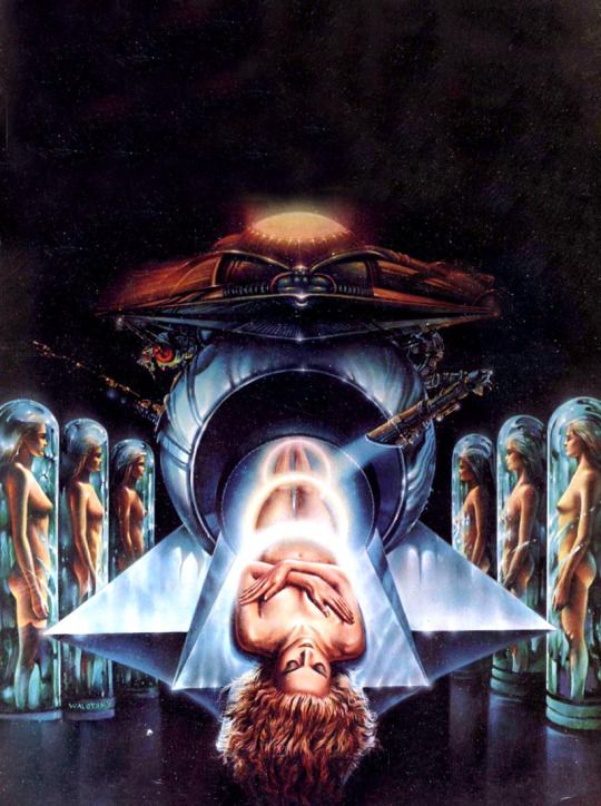 Ron Wolotsky. An incredible number of escapist covers feature women inside tubes. A few more are below. Sounds like material for a psych thesis.