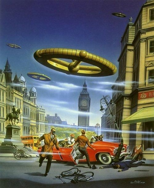 Alex Schomburg, The World at Bay by Paul Capon, part of the Winston line of juveniles from the '50s and '60s.