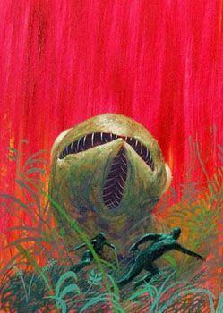 Jack Gaughan, We, the Venusians by John Rackham (John T. Phillifent), 1965. About the same time as John Schoenherr's sandworms of Dune.