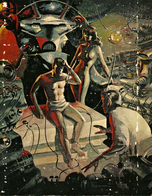 Wally Wood, The Forever Machine (They'd Rather Be Right) by Mark Clifton & Frank Riley 1958. Perhaps the worst novel ever to win a Hugo. Sexy cover, though.