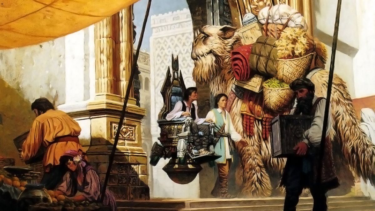 Keith Parkinson, Homecoming 1: detail of The Memory of Earth by Orson Scott Card, 1992.