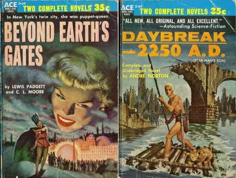 D-69 Harry Barton, Beyond Earth's Gates by Henry Kuttner & C. L. Moore/unknown artist, Daybreak-2250 A.D., 1954.
