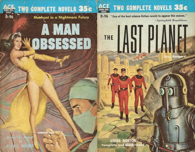 D-96 Bernard Barton, A Man Obsessed by Alan E. Nourse Harry Barton, The Last Planet by Andre Norton, 1955.