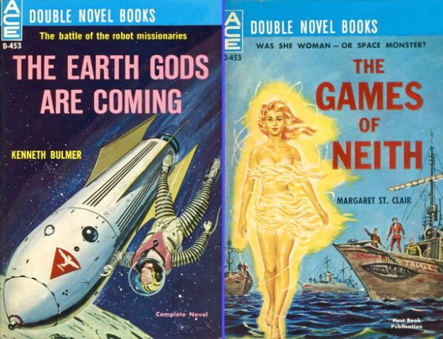 D-453 Ed Valigursky, The Earth Gods Are Coming by Kenneth Bulmer/Emsh, The of Games Neith by Margaret St. Clair, 1960.