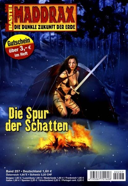 Maddrax 257: The Trail of the Shadows by Jo Zybell, 2009-11-24. Cover by Jose del Nido.