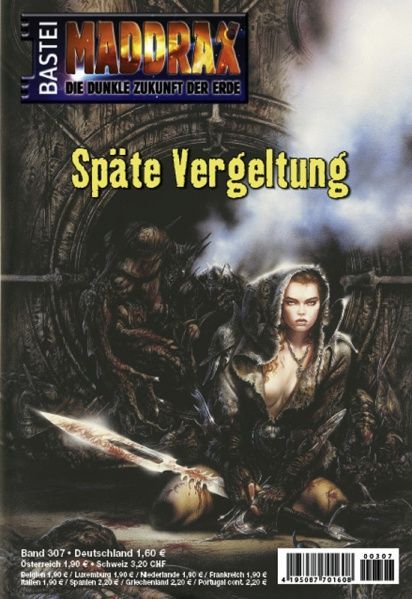 Maddrax 307, Late Retaliation by Christian Schwarz, 2001-10-25. Cover by Luis Royo.