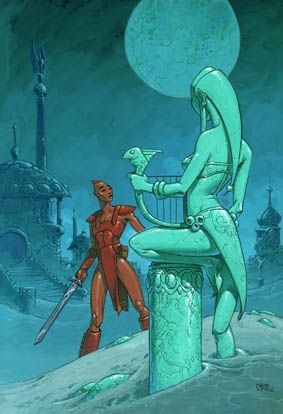 Skän et Kallisto, Dessin préparatoire pour Les Enfants de la pluie. © Belokan prod. & Caza.