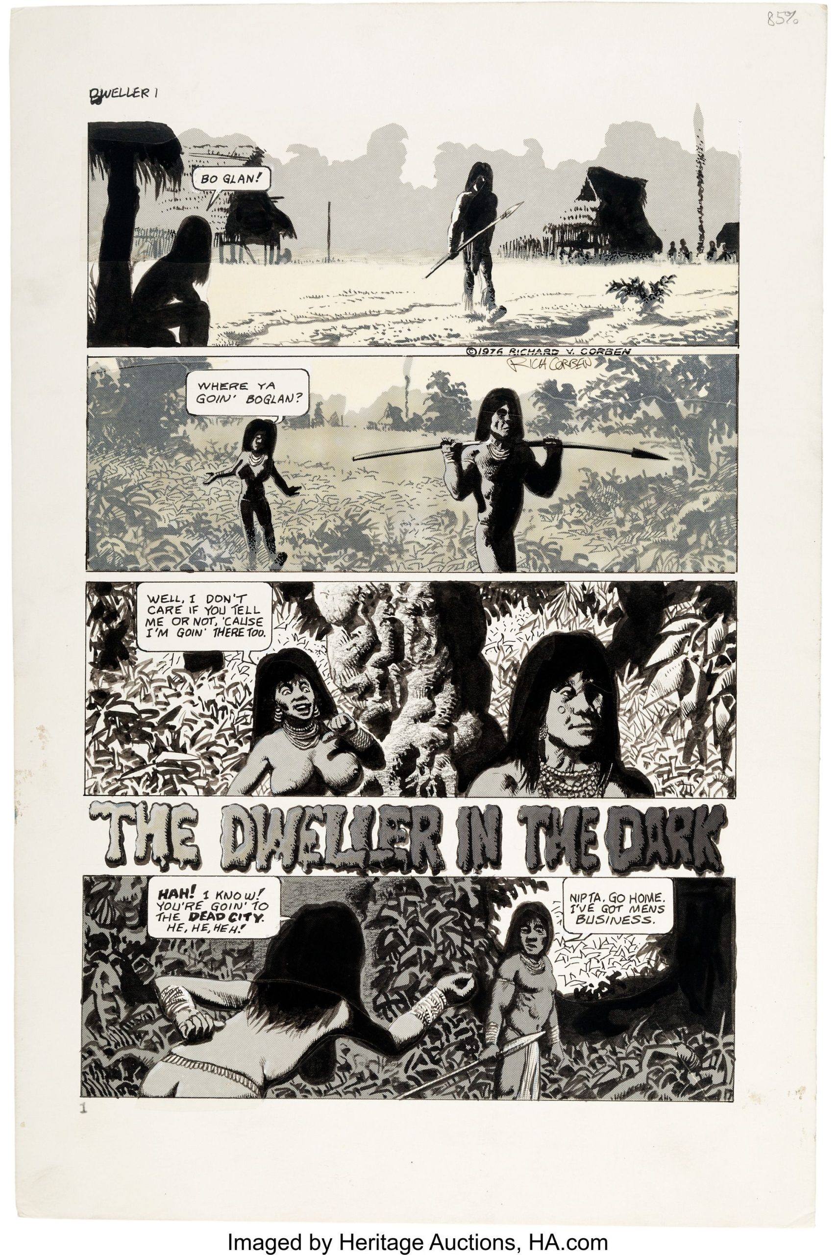 Richard Corben Hot Stuf' #3 Story Page 1 Original Art | Lot #93054 | Heritage Auctions