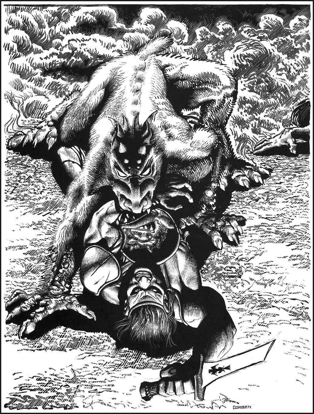 Richard Corben Illustrating Robert E. Howard The Golden Age #7 Published by The S.F.C.A. ~ Winter/1971