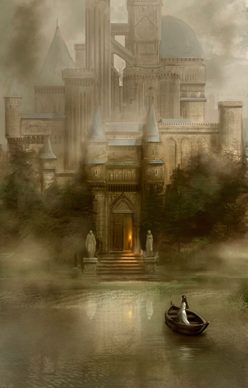 The Lady of Shalott~ Heard a carol, mournful, holy, Chanted loudly, chanted lowly, Till her blood was frozen slowly, And her eyes were darkened wholly, Turned to towered, Camelot. For ere she reached upon the tide The first house by the water-side, Singing in her song she died, The Lady of Shalott.  by Alfred Lord Tennyson