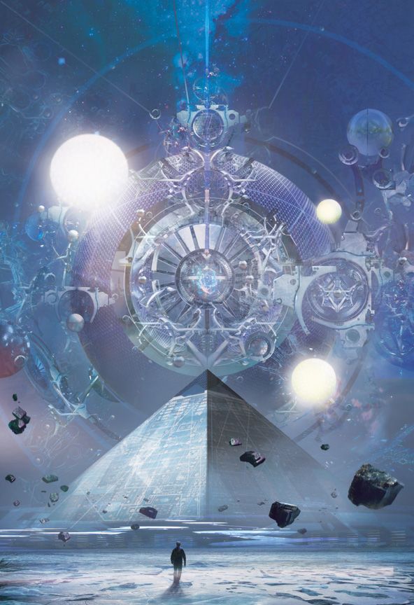 Cover illustration by Stephan Martiniere for The Three-Body Problem, Liu Cixin (2014)