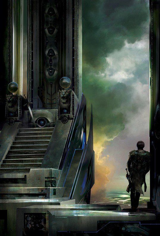 He gazed towards where he knew Kismet to be, and for a moment, was pulled back to happy memories, before... - art by Stephan Martiniere