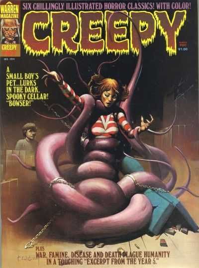 #67 Ken Kelly illustrating 'Bowser' by Richard Corben and Jan Strnad which wasn't published until the following issue.