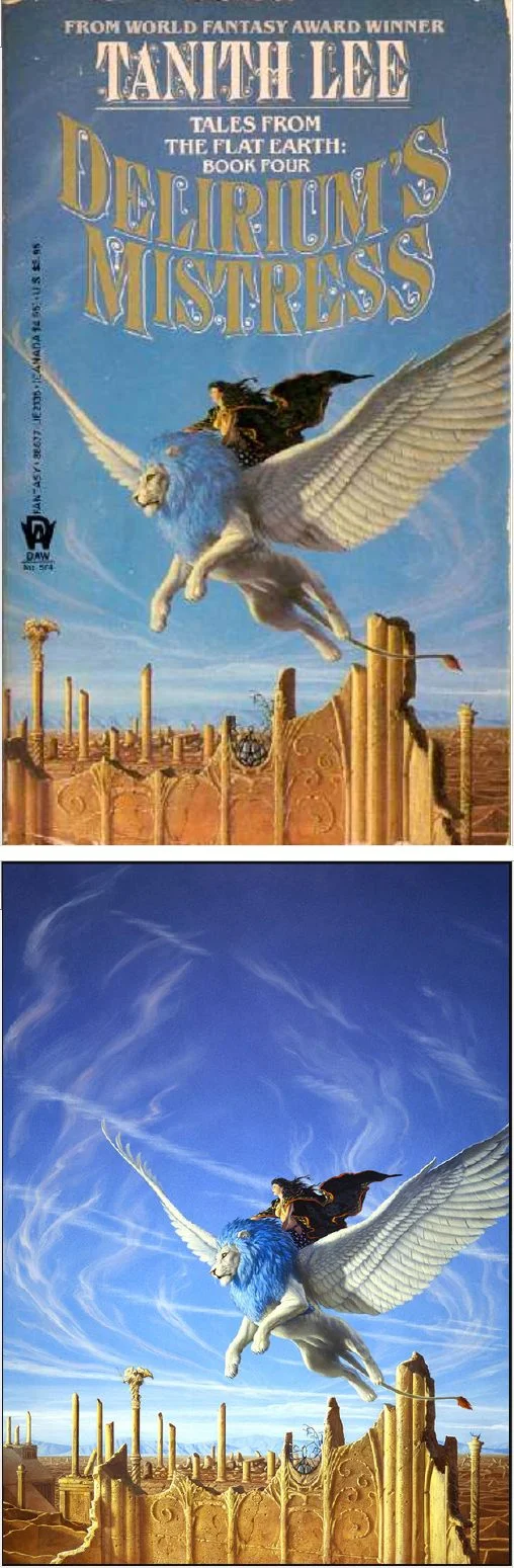 Michael Whelan's Covers Art MICHAEL WHELAN - Delirium's Mistress (Book 4 Tales of the Flat Earth) by Tanth Lee - 1986 DAW Books