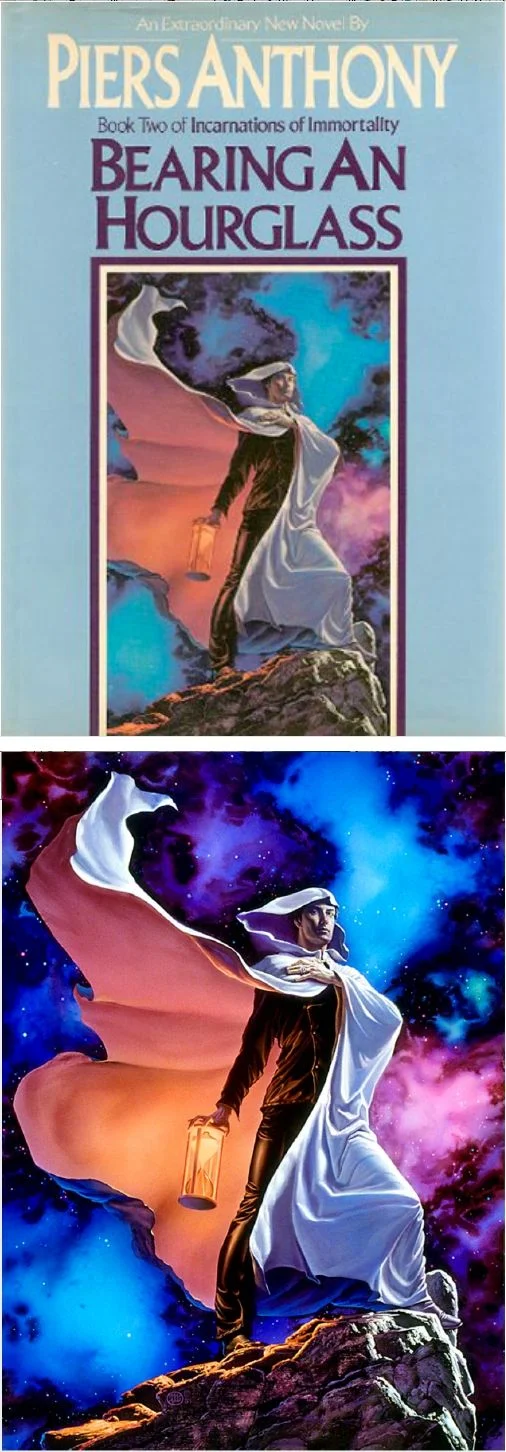 Michael Whelan's Covers Art MICHAEL WHELAN - Bearing An Hourglass (Book 2 Incarnations of Immortality) by Piers Anthony - 1984 Del Rey / Ballantine - cover by isfdb