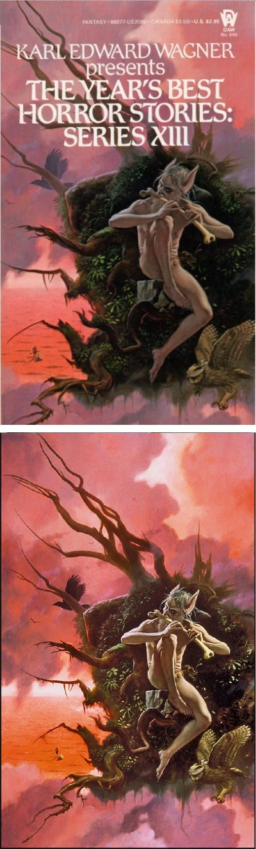 Michael Whelan's Covers Art MICHAEL WHELAN - The Year's Best Horror Stories: Series XIII edited by Karl Edward Wagner - 1985 DAW Books - cover by isfdb