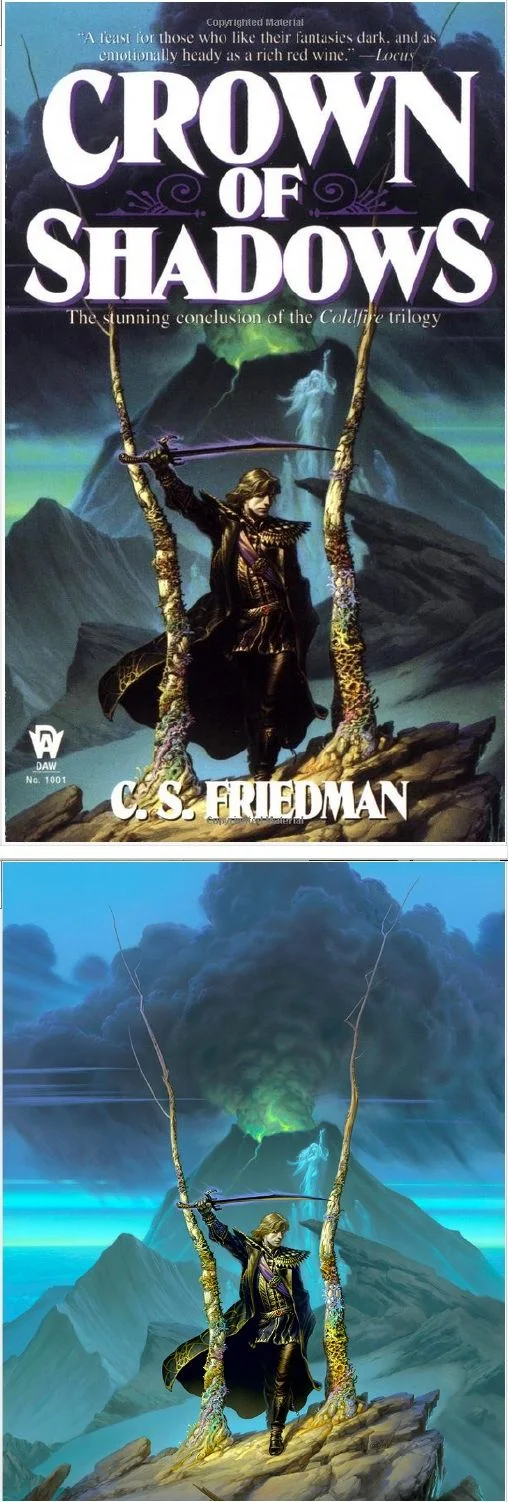 Michael Whelan's Covers Art MICHAEL WHELAN - Crown of Shadows (Coldfire Trilogy 3) by C.S. Friedman - 1995 DAW Books - cover by Amazon