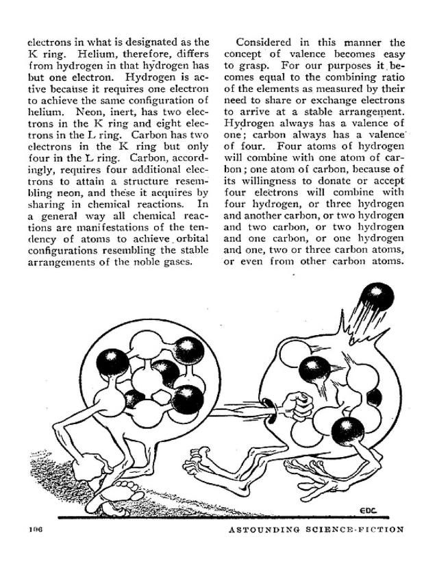 Edd Cartier's Covers Art Edd Cartier, The Case of the Missing Octane by Arthur Dugan, Astounding SF 49-03, p.106.