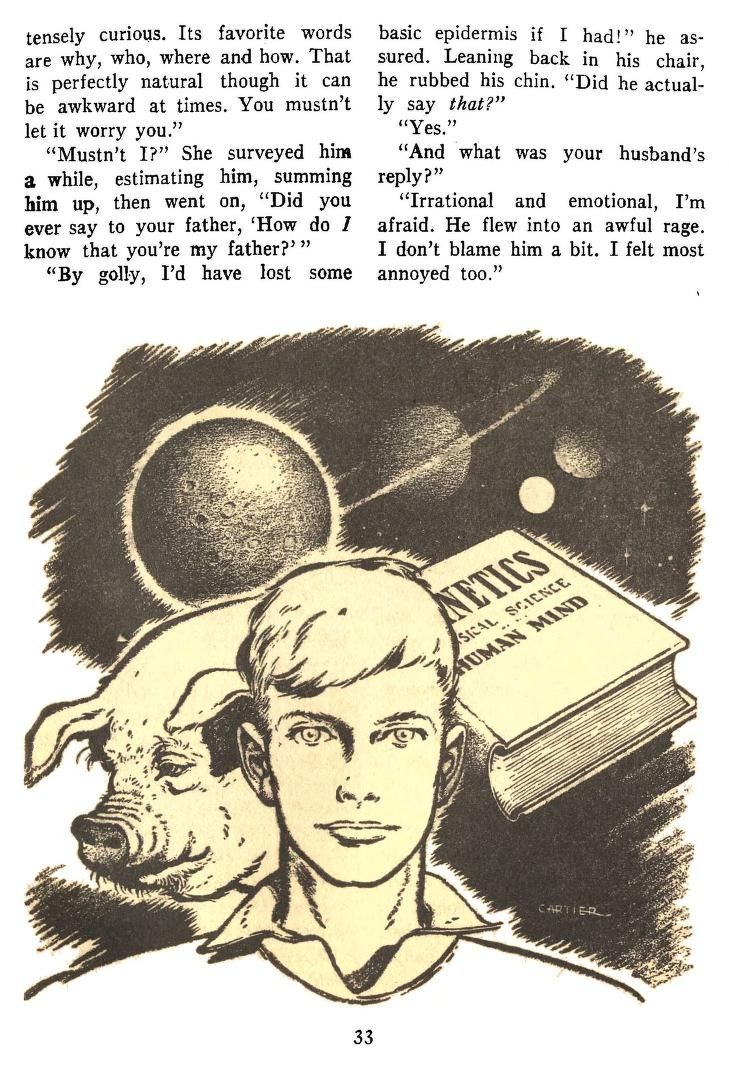 Edd Cartier's Covers Art Edd Cartier, I'm a Stranger Here Myself by Eric Frank Russell, Other Worlds 52-03, p.33.