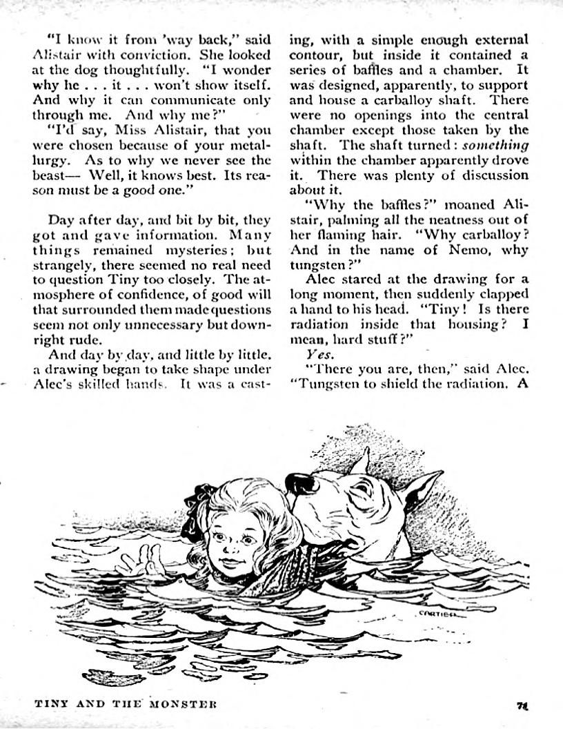 Edd Cartier's Covers Art Edd Cartier, Tiny and the Monster by Theodore Sturgeon, Astounding SF 47-05, p.71.