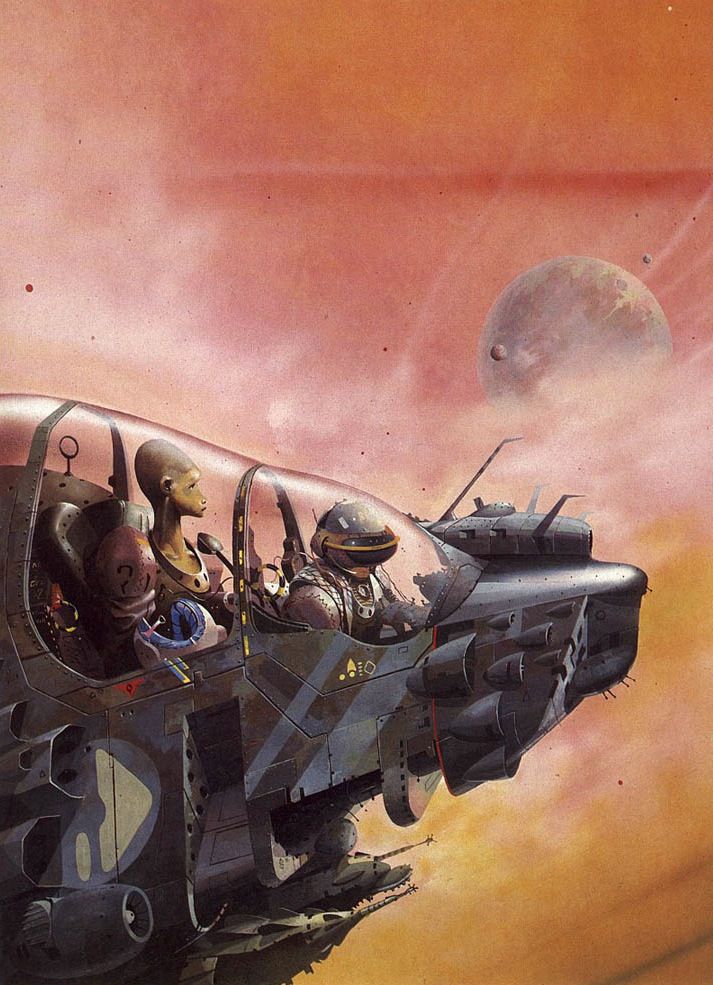 Peter Andrew Jones's Visionary Art PETER ANDREW JONES - art for Orphans of the sky by Robert A. Heinlein - 1975 Panther Books
