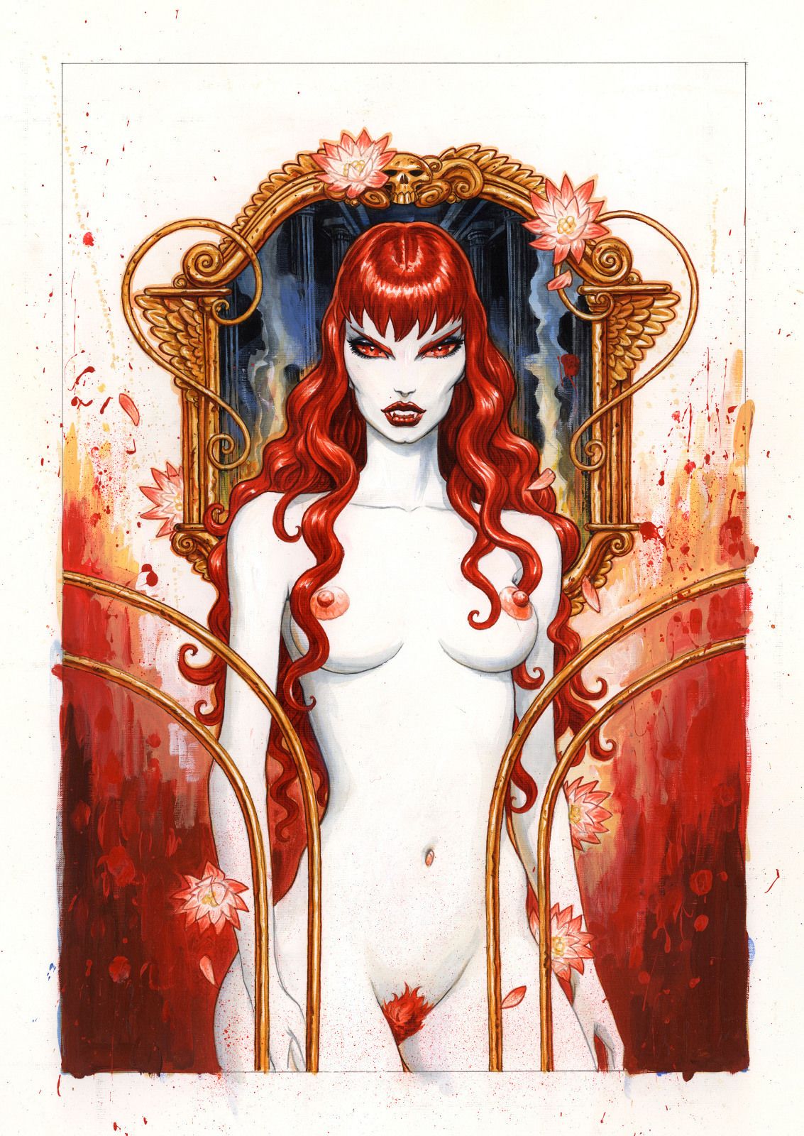 Olivier Ledroit's Visionary Art Olivier Ledroit, Hungarian countess Elizabeth Bathory was convicted of torturing and killing up to 650 young village girls between 1590 and 1610, making her one of the world's greatest serial killers. Rumor had it that she bathed in their blood in order to have eternal youth. As a noble, she couldn't be executed but in 1610 she was imprison for life in Csejte Castle. She died 4 years later at the age of 54.