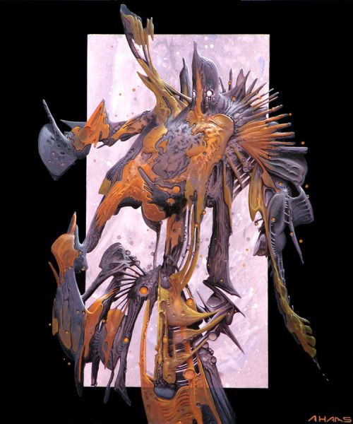 Arthur Haas's Visionary Art Arthur Haas, Alien Abstract 1, a Gouache on by Arthur Haas from Netherlands.