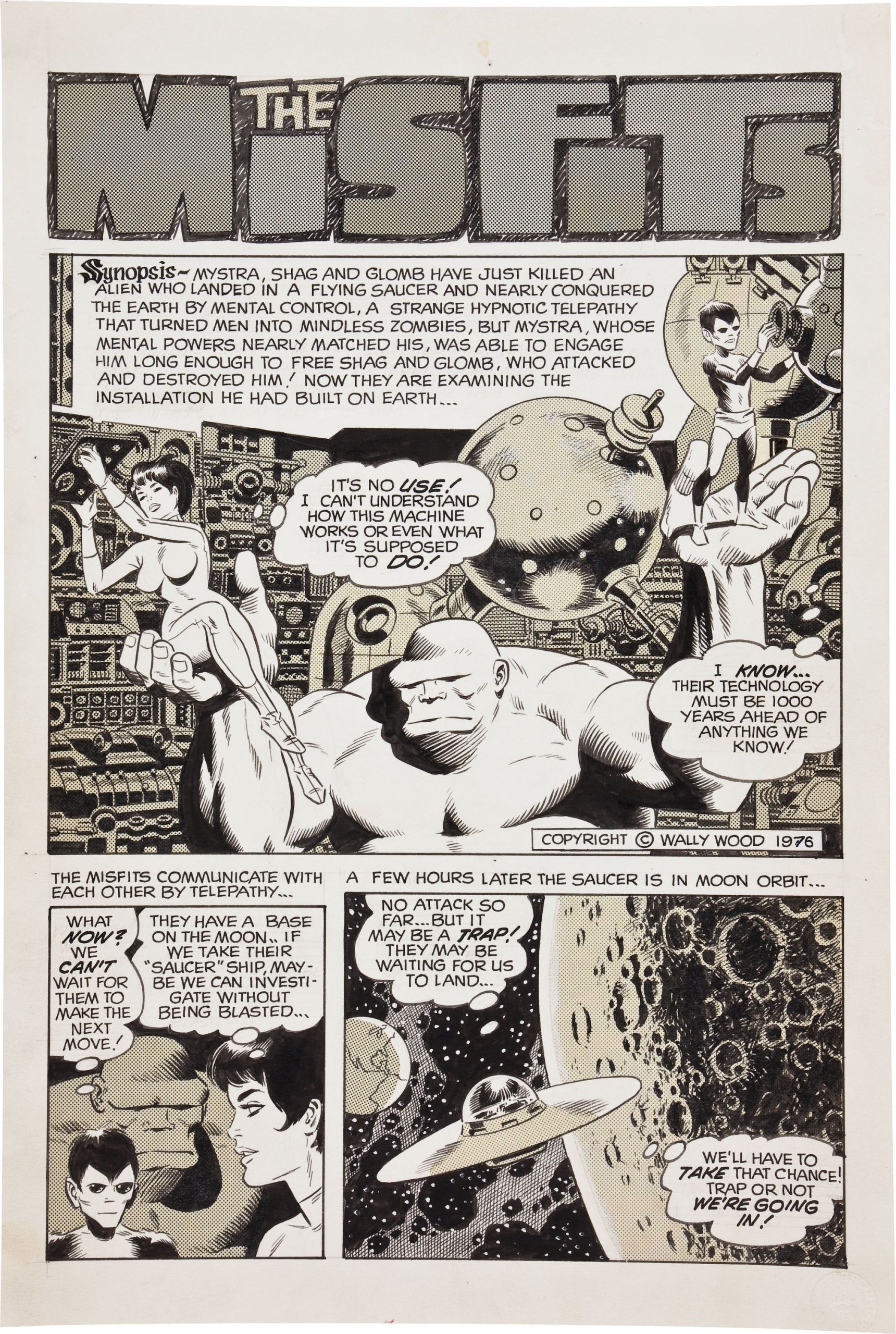 Wally Wood's Visionary Art Wally Wood Heroes Inc. Presents Cannon #2 Misfits Title Page 1 | Lot #92284 | Heritage Auctions