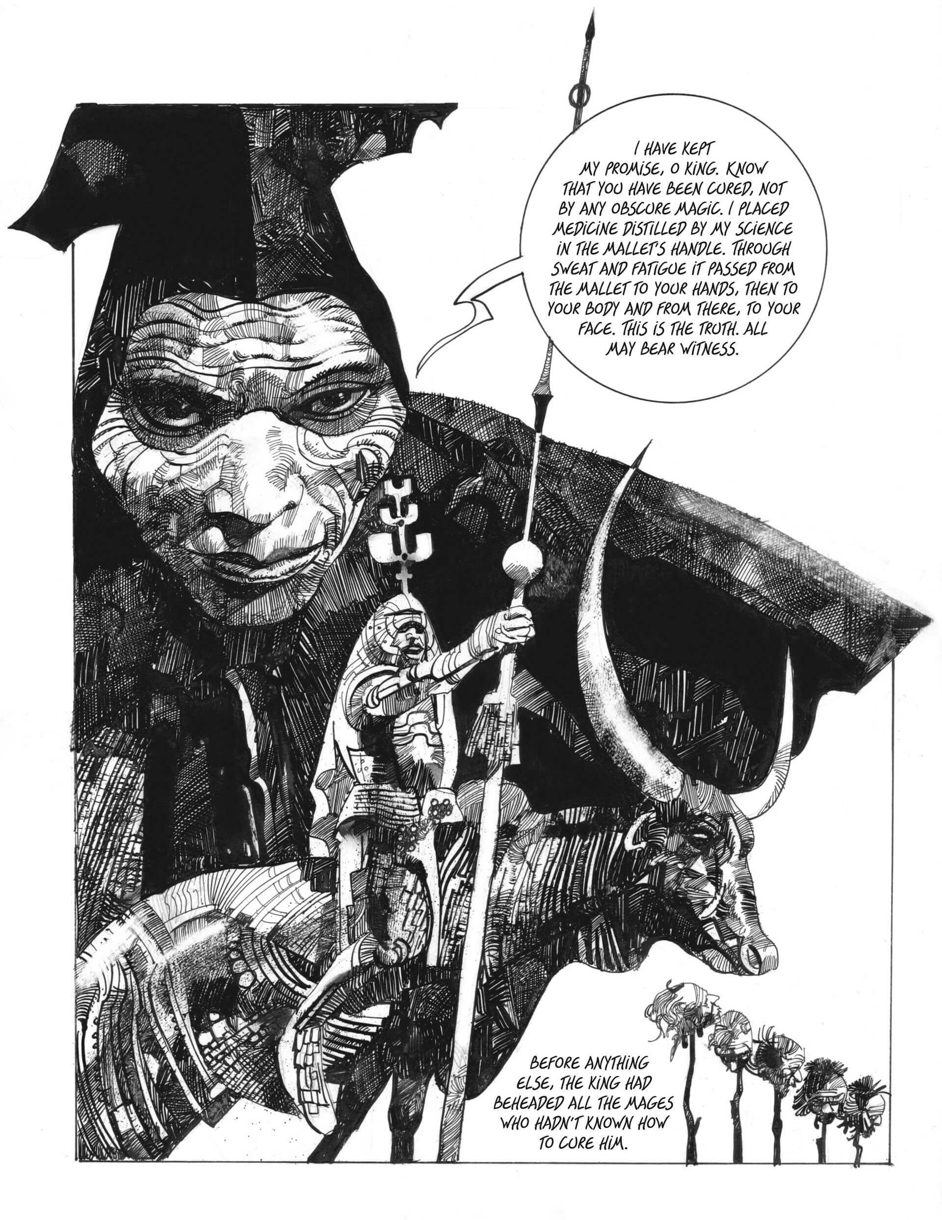 Sergio Toppi's visual Art Sharaz-де: Сказки Тысячи и одной ночи. Archaia развлечения, ООО . Автор и иллюстратор Серхио Toppi.