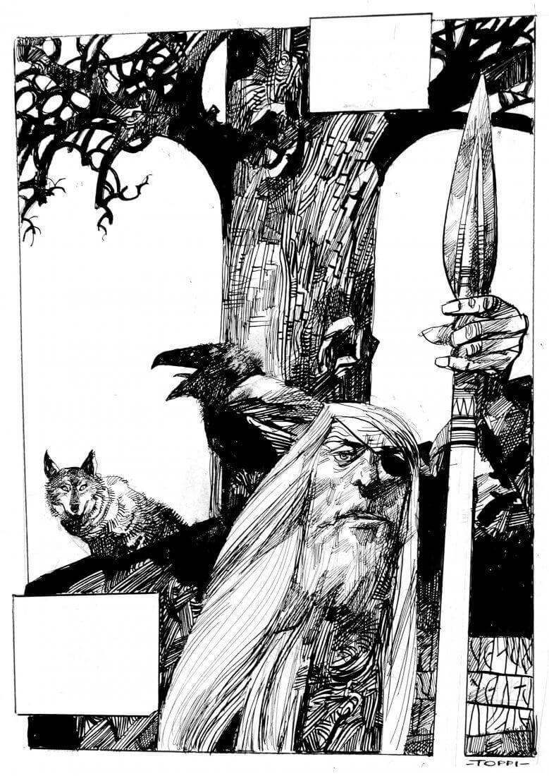 Sergio Toppi's visual Art This contains an image of: SERGIO TOPPI, Leggende celtiche - Jul 20, 2012 | Little Nemo Auction House SRL in Italy