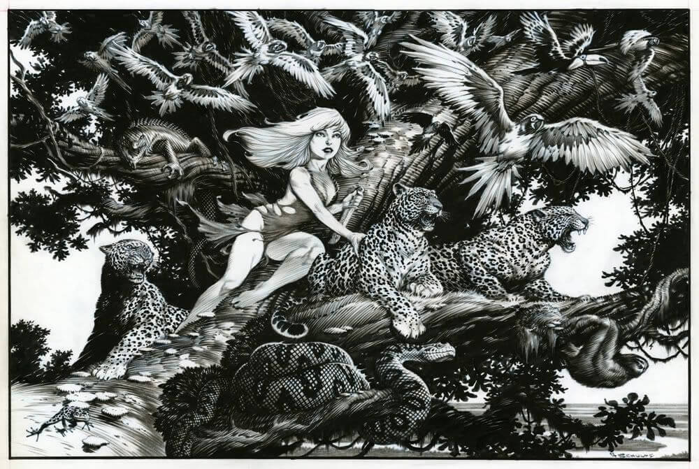 Mark Schultz's visual Art Mark Schultz, Beyond the Known Forest, She Talks to Birds, Carbon, pp.17-18.