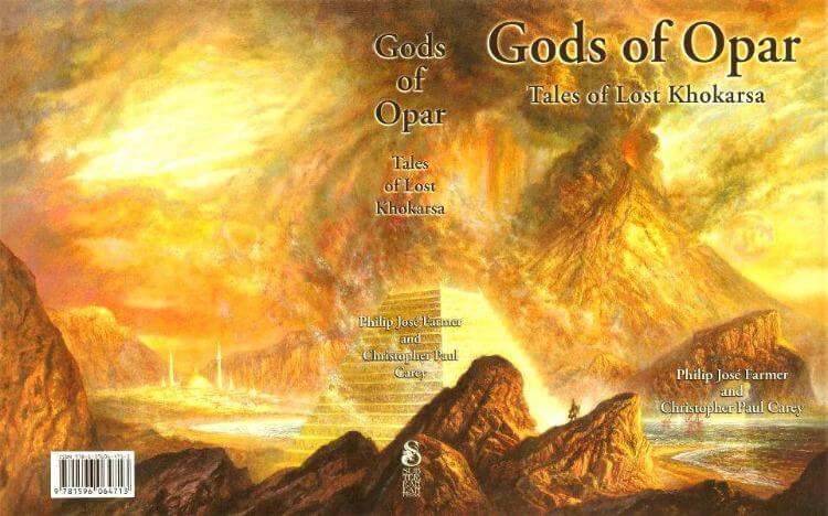 Bob Eggleton's visual Art Bob Eggleton, Gods of Opar: Tales of Lost Khorkarsa, the collected Ancient Opar stories by Philip Jose Farmer and by Christopher Paul Carey 2012.