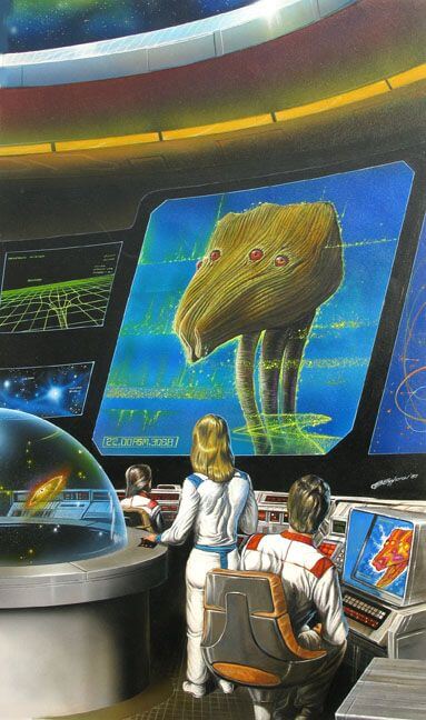 Bob Eggleton's visual Art BOB EGGLETON - interior art The Iron Star by Robert Silverberg - The Universe - Nov 1997 Bantam Spectra