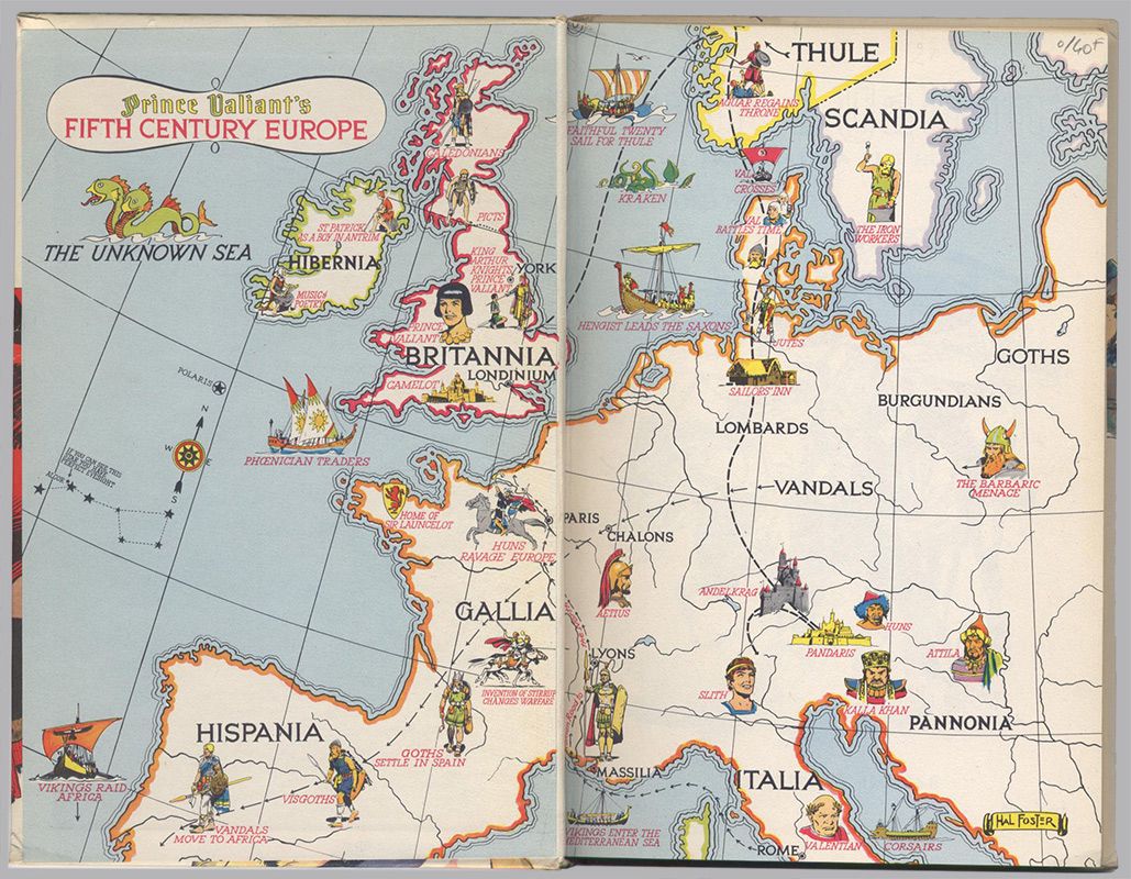 Hal Foster's Covers Art prince valiant | Hal Foster Prince Valiant , Hastings House Publishers, New-York , les ...