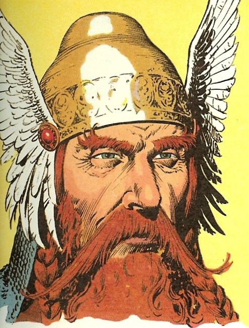 Hal Foster's Covers Art Horsa, Chieftain of the Sea-Rovers.  Art: Hal Foster (from installment #305, December 13, 1942). Source: Prince Valiant (Vol. 3): 1941-1942 – Hal Foster (Fantagraphics Books, 2011).