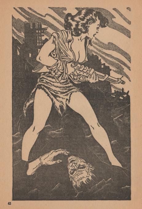Two Complete Science-Adventure Books's Covers Art Kelly Freas, Mission to Marakee by Bryan Berry, Two Complete Science-Adventure Books 53-Summer, p.42.