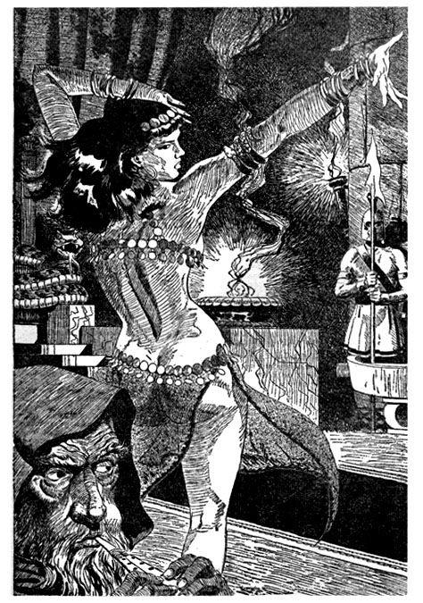 Two Complete Science-Adventure Books's Covers Art Herman Vestal, The Tritonian Ring by L. Sprague de Camp, Two Complete Science-Adventure Books 51-Winter, p.46.