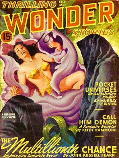 Thrilling Wonder Stories Covers Art Earle Bergey, TWS 46-Fall. Keith Hammond is the pseudonym of husband and wife team, Henry Kuttner and C.L. Moore.