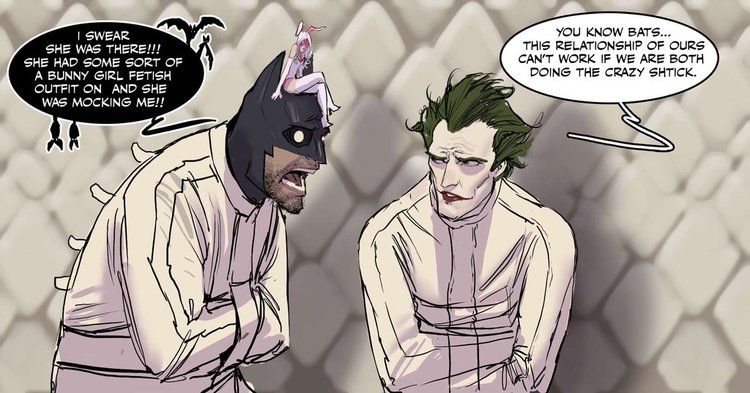 Stjepan Šejić's visual Art The Fact that the Joker is commenting on their relationship cracks me up! batman-goes-insane-art-shes-real-i-tellz-ya