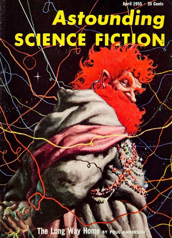 Kelly Freas's Covers Art Kelly Freas, ASF 55-04, Nicholas van Rijn from The Long Way Home by Poul Anderson.