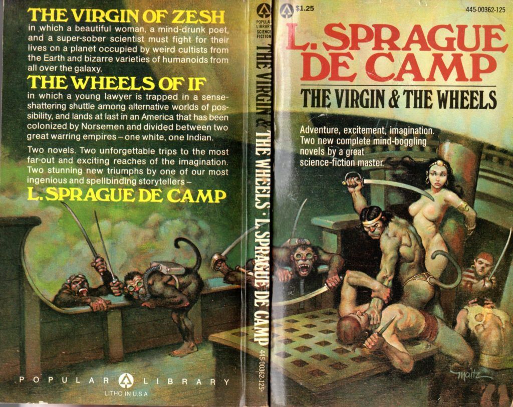 Don Maitz's visual Art Don Maitz, The Virgin & The Wheels by L. Sprague de Camp, Popular Library, 1976.