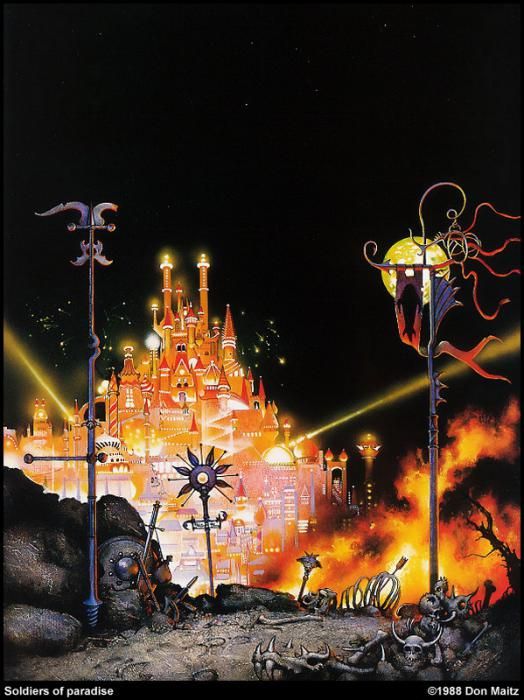 Don Maitz's visual Art Don Maitz, Soldiers of Paradise  (Starbridge Chronicles 1) by Paul Park 1987.